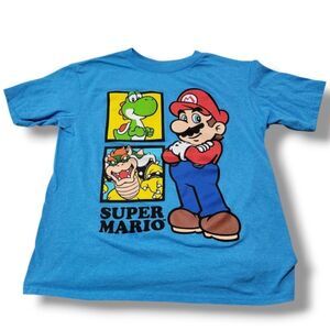 Nintendo Super Mario Shirt Size Small S Youth Kids Graphic T-Shirt Bowser Yoshi